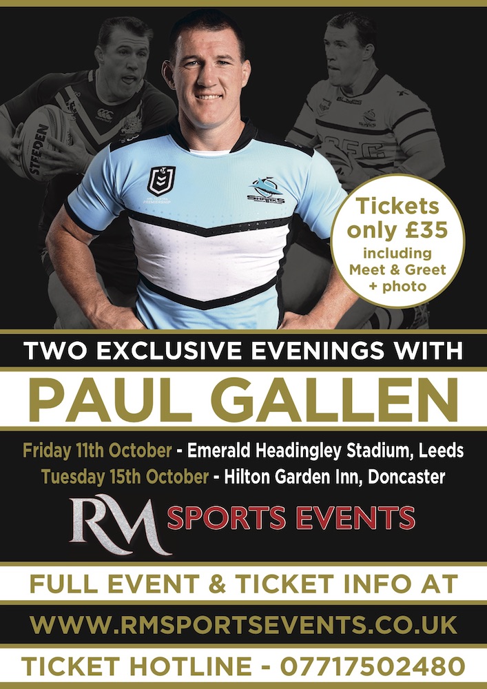 An evening with Rugby League Legend Paul Gallen